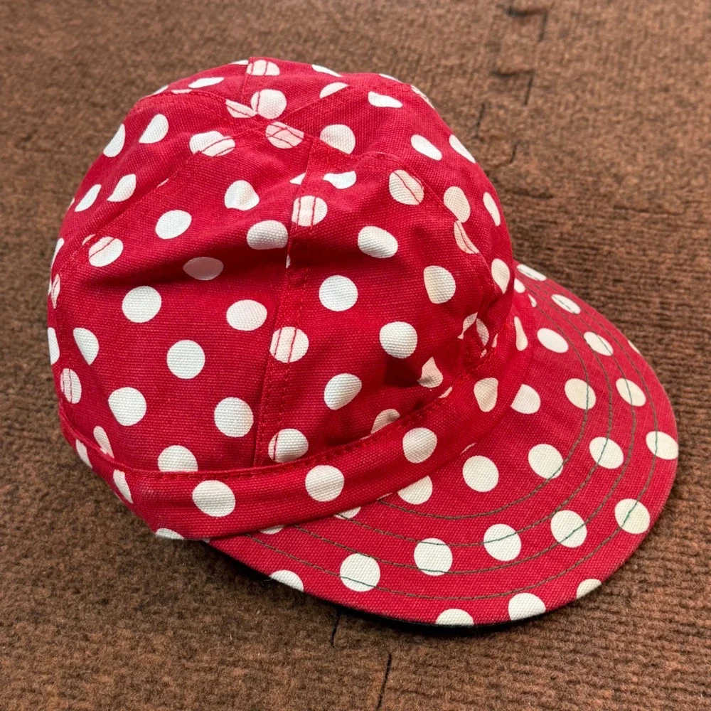 Kromer Welder Cap Red Polka Dot Union Made USA Cotton Work Hat Size 7 KC-7R9DD